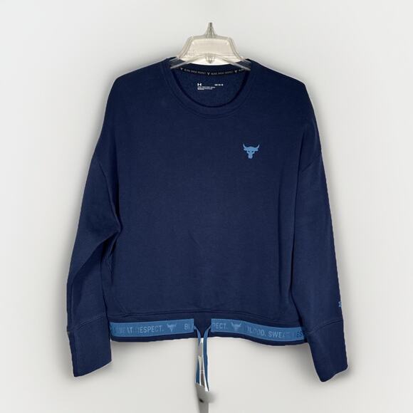 Under Armour Project Rock Womens L Sweater Crew Neck Sweatshirt - Picture 1 of 5